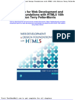 Test Bank For Web Development and Design Foundations With Html5 10th Edition Terry Felke Morris