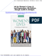 Test Bank For Womens Lives A Psychological Exploration 4th Edition Claire A Etaugh Judith S Bridges