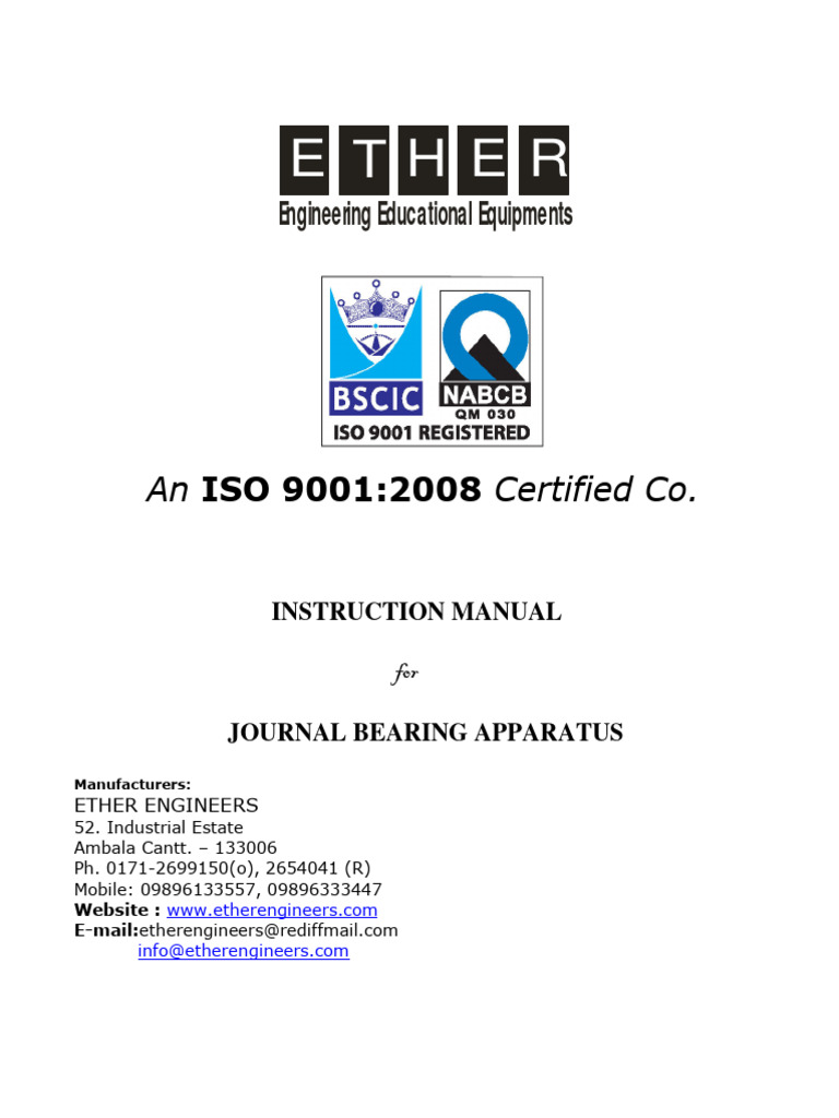 Journal Bearing PDF Bearing (Mechanical) Friction