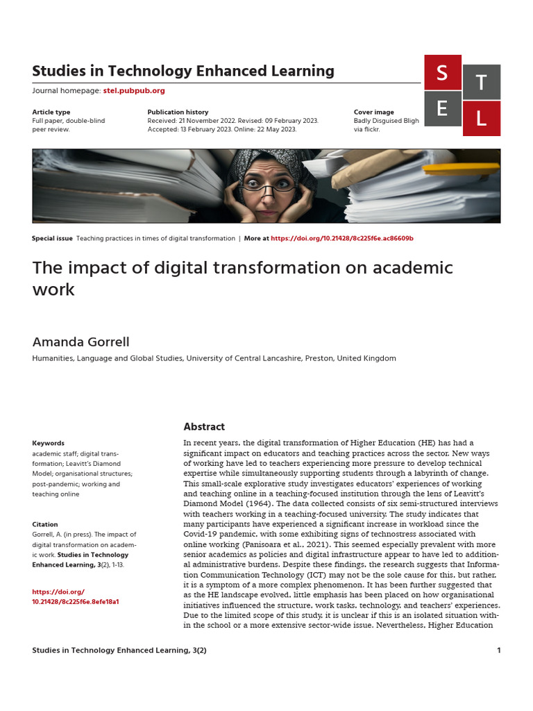 The Impact of Digital Transformation On Academic W | PDF | Educational ...