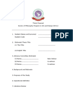 Thesis Proposal Form