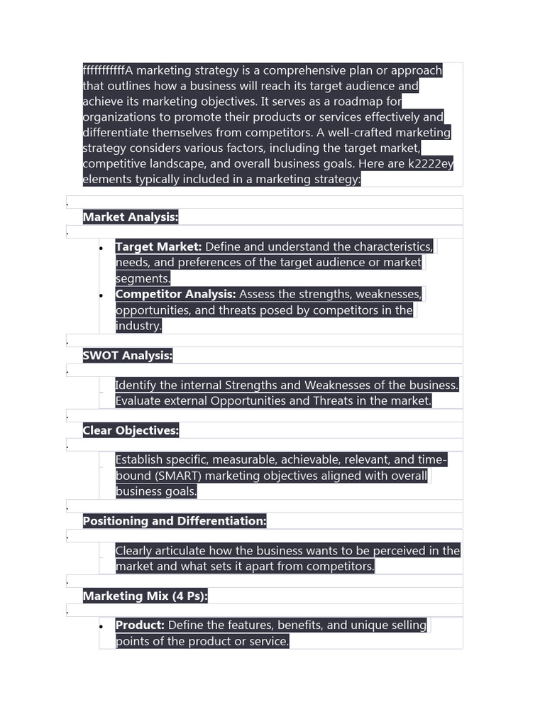 Marketing Strategy 2 0 Pdf Marketing Marketing Strategy