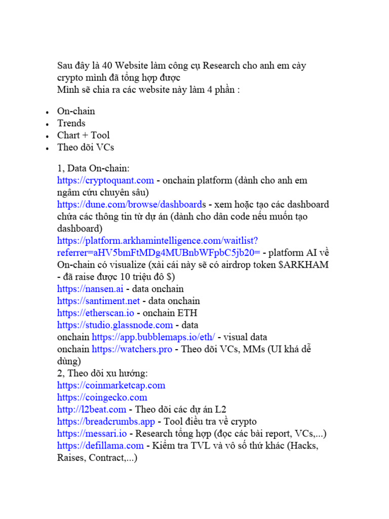 40 Website Research Crypto | PDF