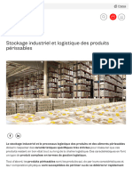 Stockage Industriel Et Logistique Des Produits Périssables