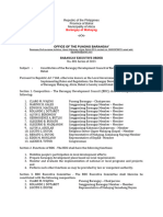 Reorganization of Barangay Development Council (BDC)