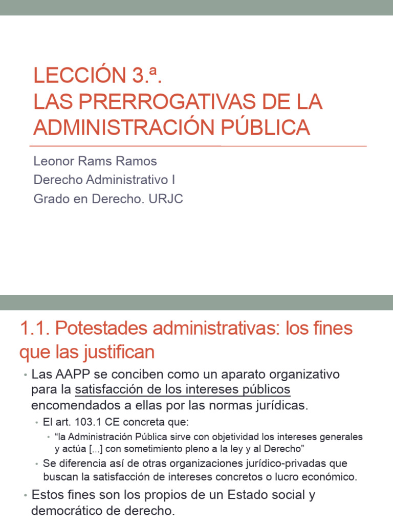 Prerrogativas de la Administración Pública | PDF | Gobernancia | Esfera ...