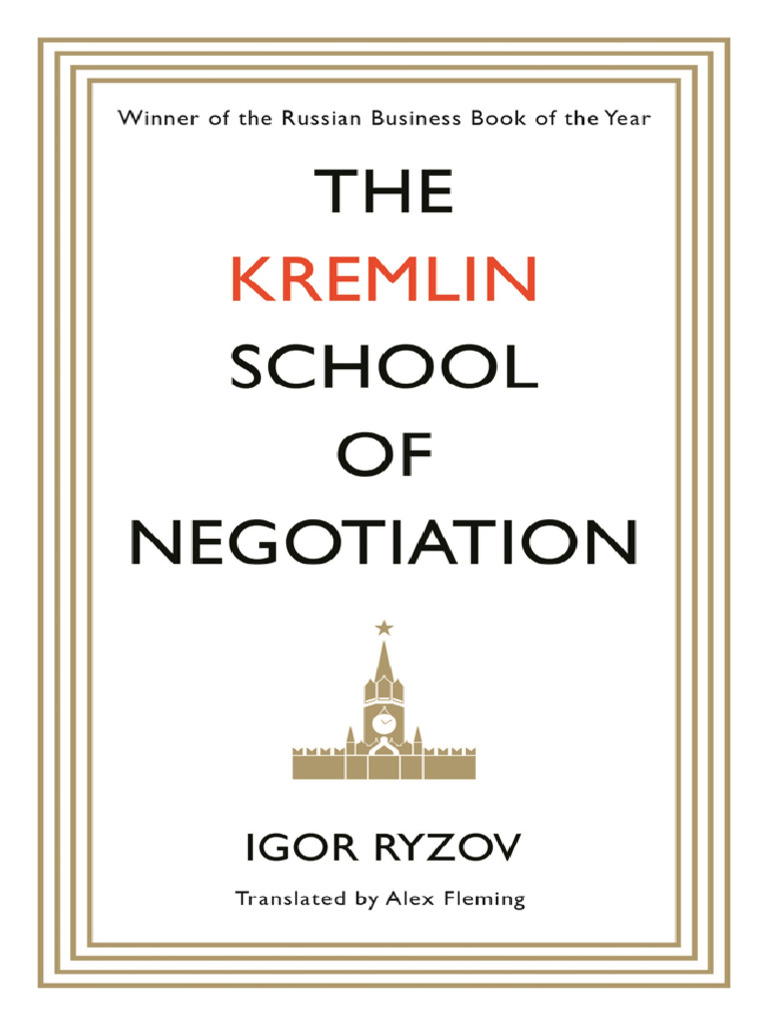 OceanofPDF - Com The Kremlin School of Negotiation - Igor Ryzov | PDF ...