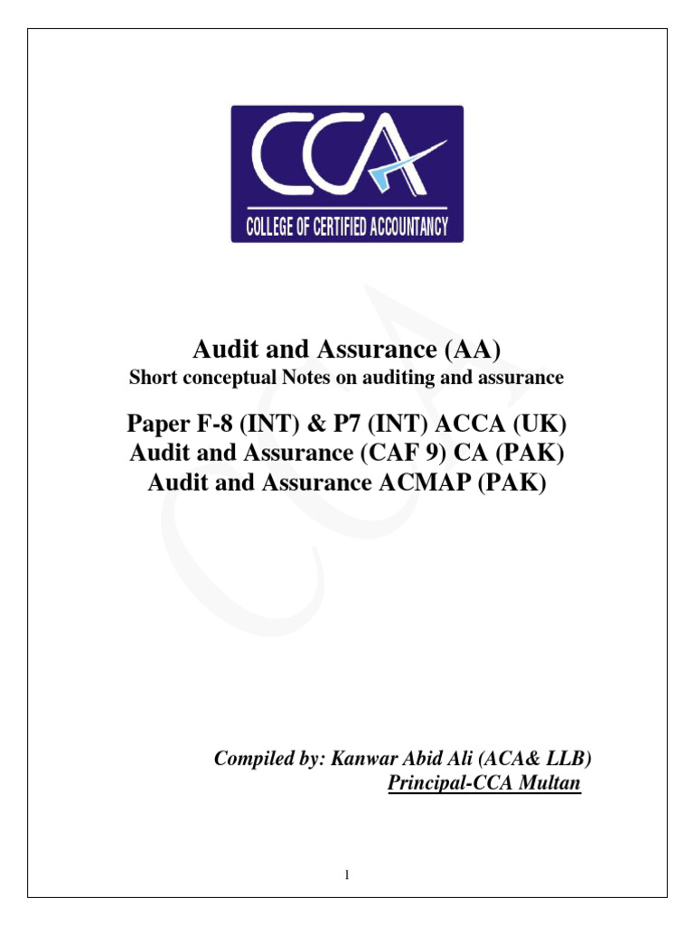 Audit and Assurance Overview Notes | PDF | Financial Audit | Audit