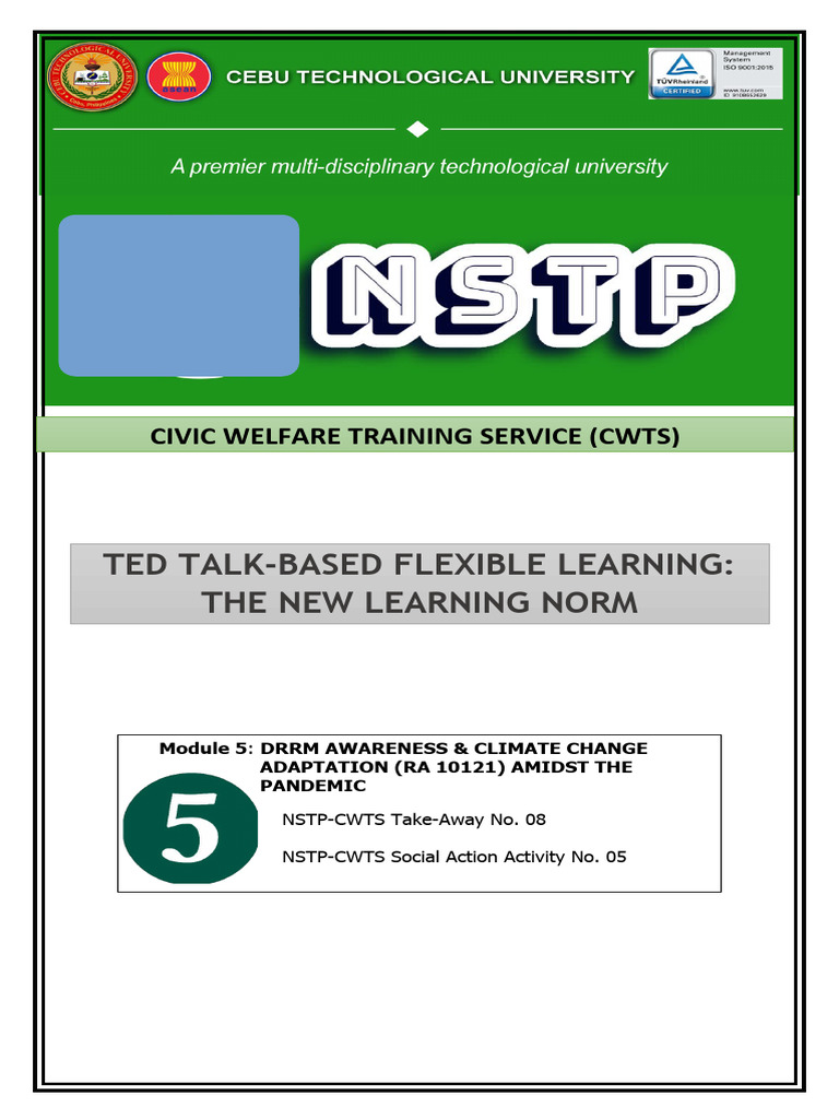 Module 5 Unified Course Pack CWTS 1 2021 2022 | PDF | Disaster Risk ...