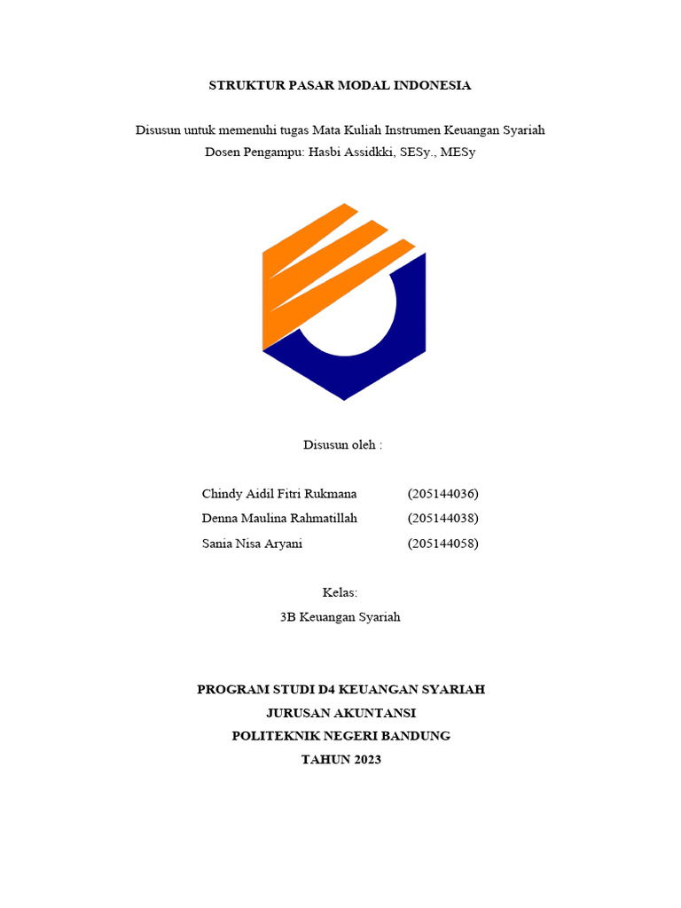 Struktur Pasar Modal Indonesia | PDF