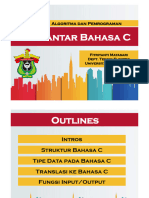 Algoritma Dan Pemrograman Week 12 Pengantar Bahasa C - 20953 - 0