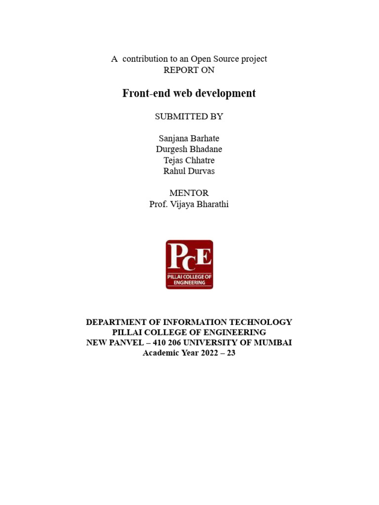 ROSP Mini Project | PDF | World Wide Web | Internet & Web