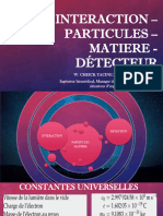 Interaction Particules Matiere Detection