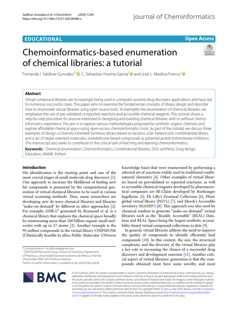 Chemical Libraries | PDF | Chemical Reactions | Chemistry