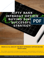 NiftyBank Intraday Option Buying Single Successull Strategy