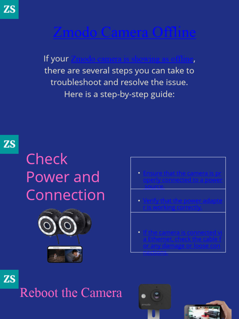 If Your Zmodo Camera Is Showing As Offline, There Are Several Steps You