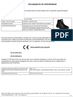 Declaração de Conformidade - Bota de Proteção JUMPER3 S3 SRC