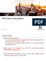 MEA BM SAP Basis Navigation Training Material