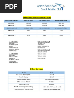 Mx Service Price List