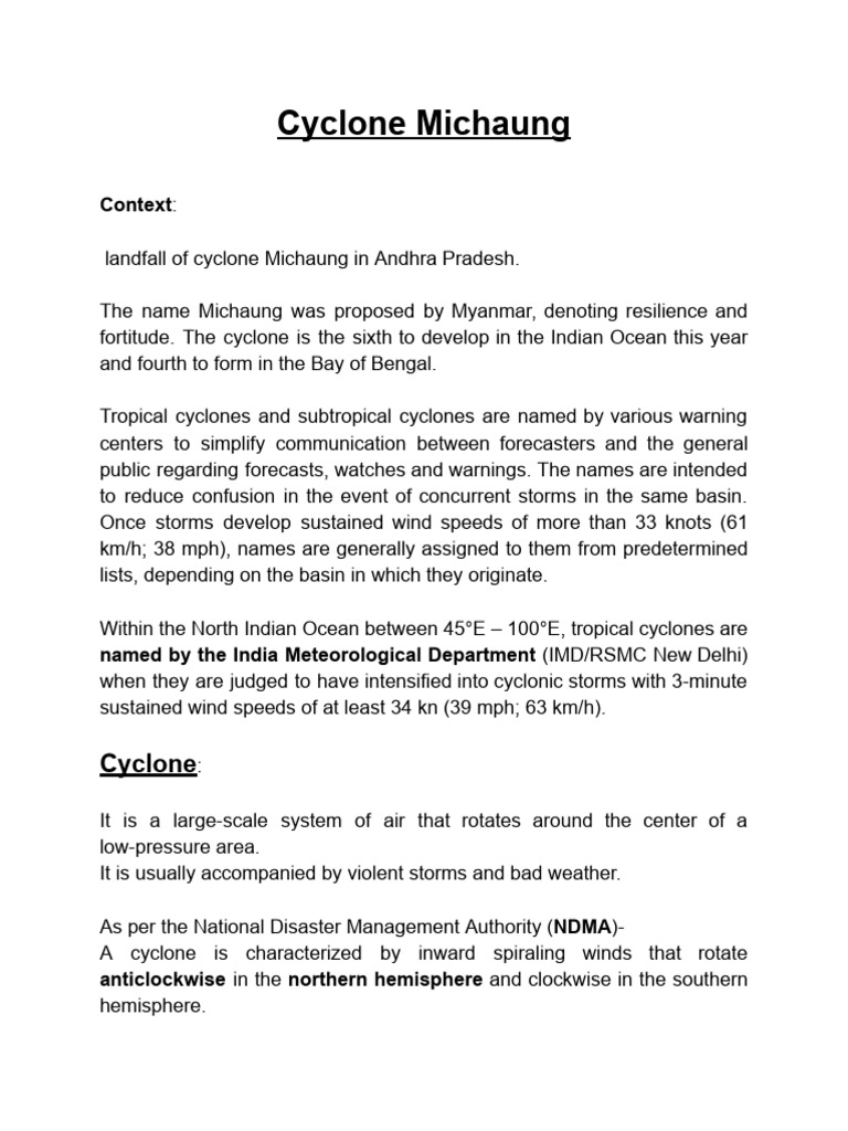 Cyclones Pdf Tropical Cyclones Natural Environment