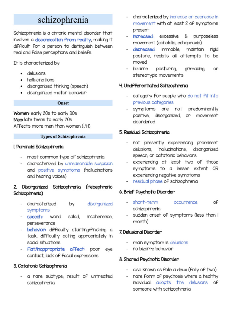 Understanding Schizophrenia Symptoms | PDF | Psychotherapy | Schizophrenia