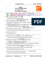 Fragen - UEBUNG - A1-A2 - Verben Dativ Objekt Konj. Verb Dekl. Adjek. Personal Possesiv-Pronomen-LOESUNGEN