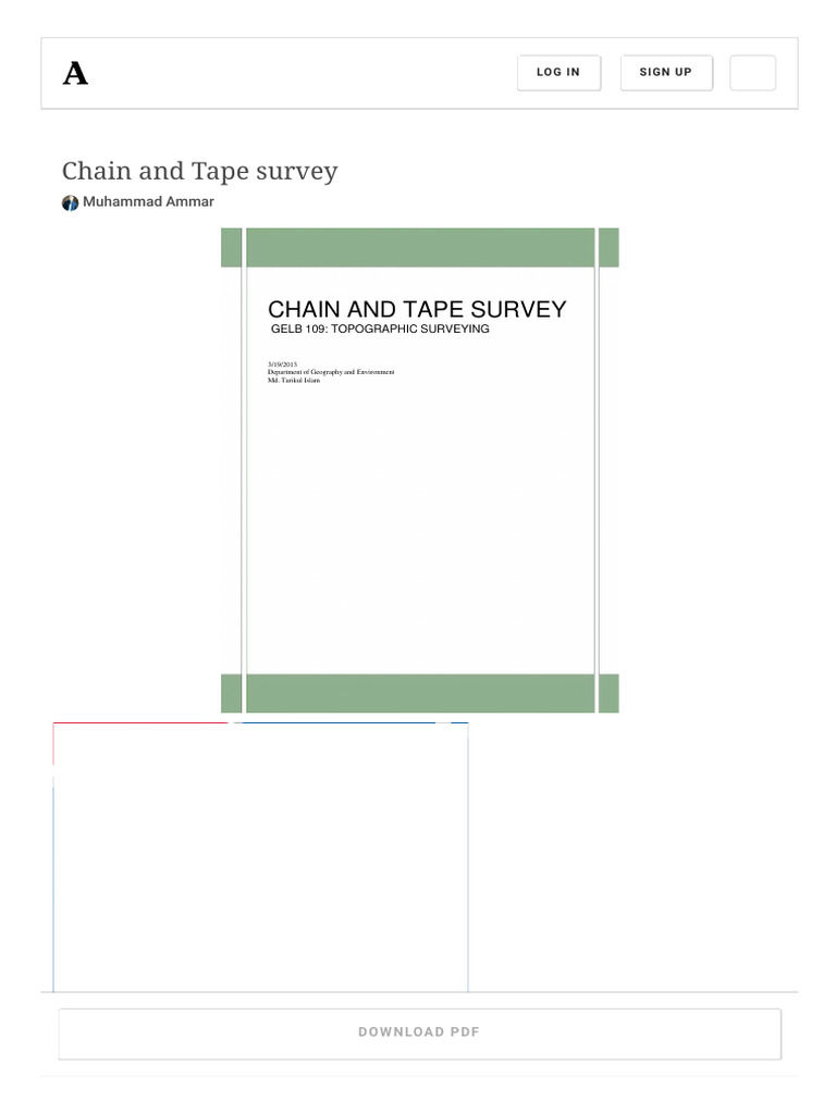 Chain and Tape Survey Techniques | PDF | Surveying | Physical Sciences
