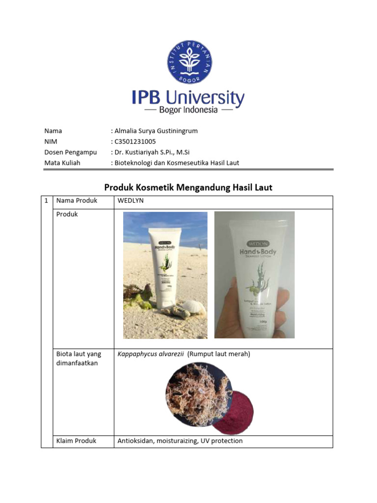 Cosmetics From Natural Ingredients Pdf Sains Matematika