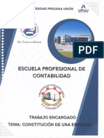 Constitución de La Empresa Cementito Saa