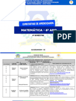 Matemática 6º Ano 4º Bimestre