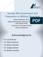 Suicide Risk Assessment Prevention Military Personnel Bahraini 6-13-11 San Anotonio
