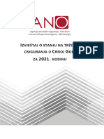 Izvjestaj o Stanju Na Trzitu Osiguranja U Crnoj Gori 2021 - KONACNO