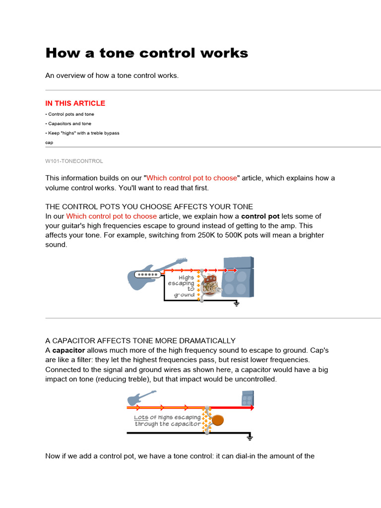 How A Tone Control Works PDF Electronic Engineering Computer Engineering