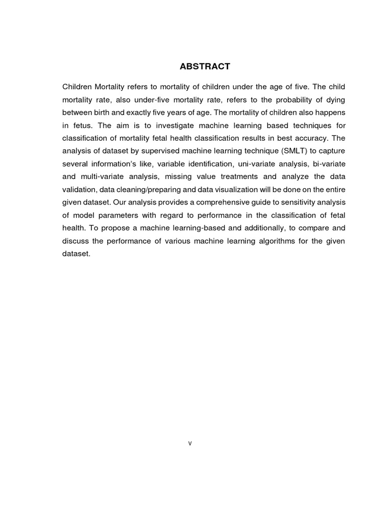 Machine Learning for Child Mortality Prediction | PDF | Machine ...