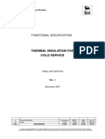 Thermal Insulation For Cold Service: Functional Specification