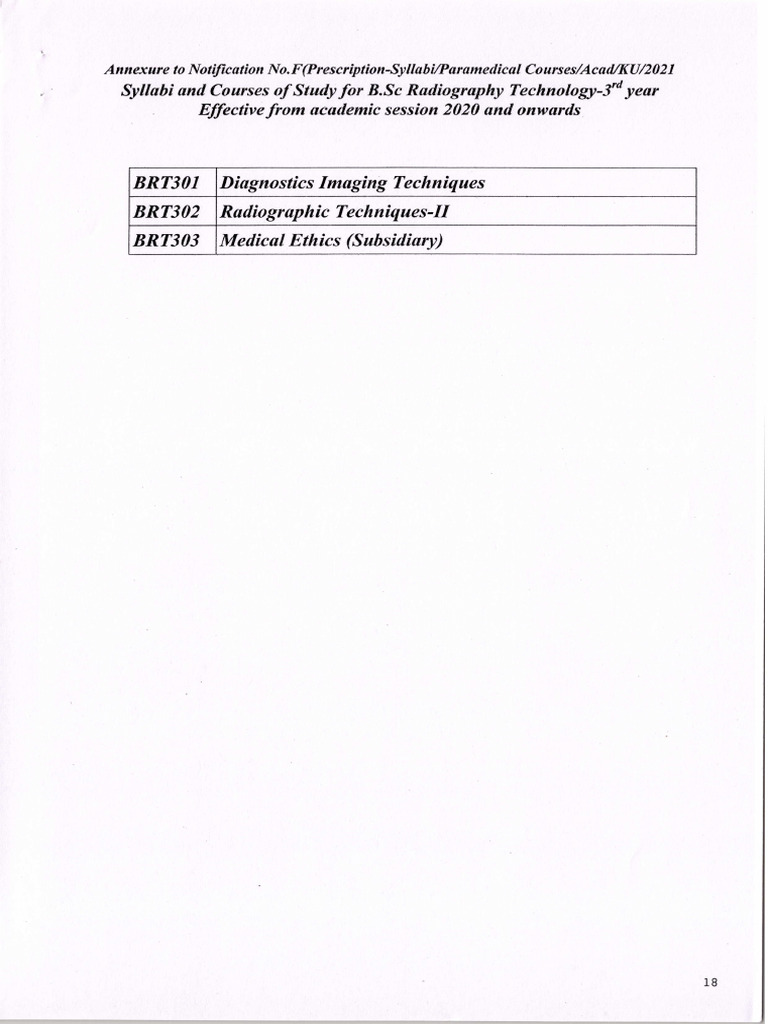 B.Sc. Radiography Syllabus Overview | PDF | Medical Imaging | Ct Scan