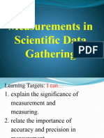 Measurements in Scientific Data Gathering
