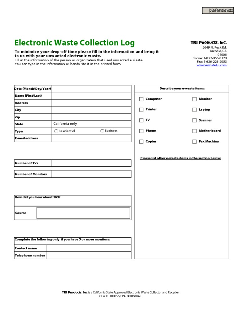 Collection Log | PDF