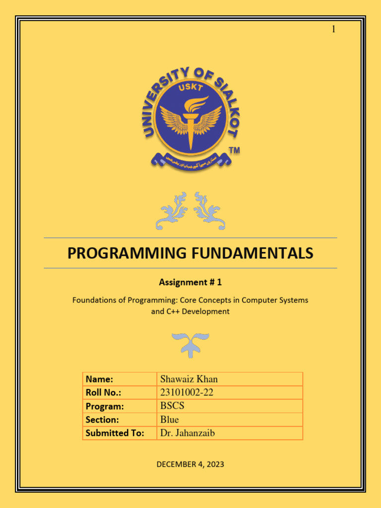 Programming Fundamentals | PDF | Programming | Computer Program