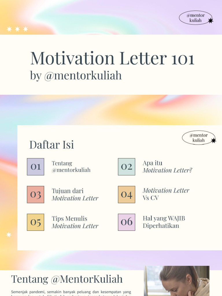 MentorKuliah - Motivation Letter 101 | PDF