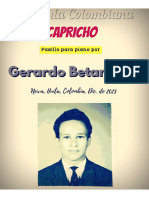 Capricho. Pasillo. Partitura Por Gerardo Betancourt.