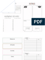 Agenda de planificación para gastos