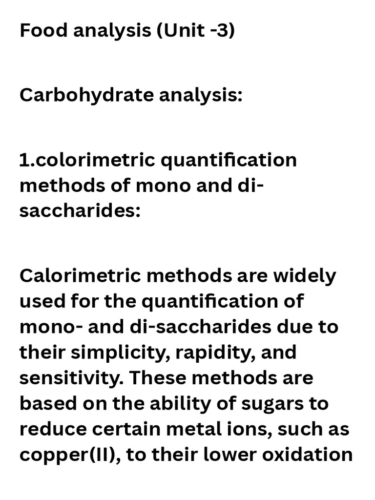 Carbohydrate Analysis Techniques | PDF | High Performance Liquid ...