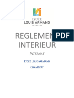 Règlement intérieur Internat LPO Louis Armand