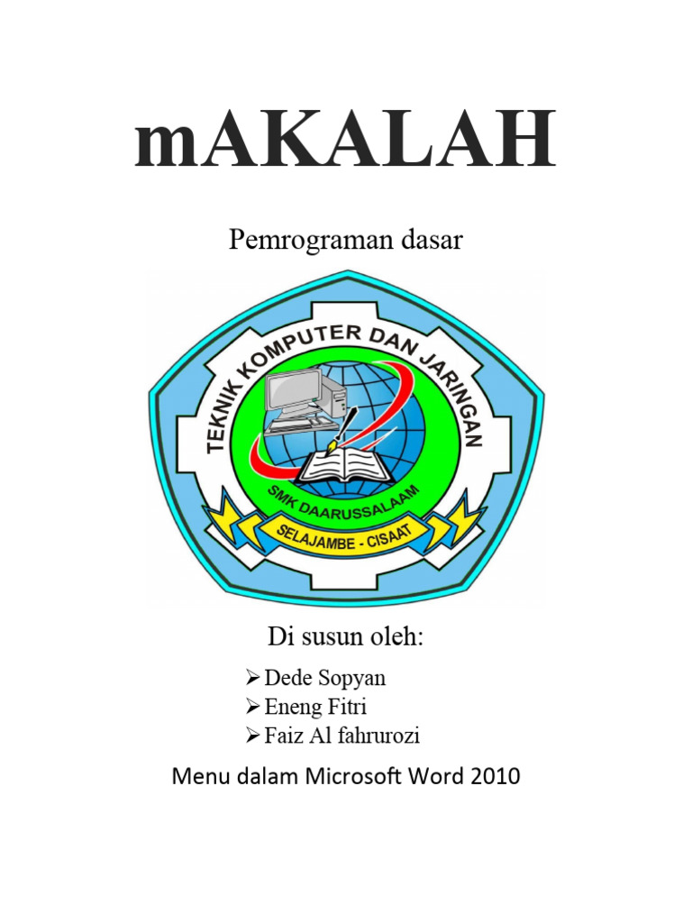 Panduan Menu Microsoft Word Dan Excel Pdf Komputer