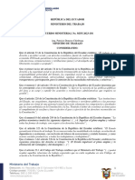 Acuerdo Ministerial No. MDT-2023-156 Contrato Proximo A Jubilacion
