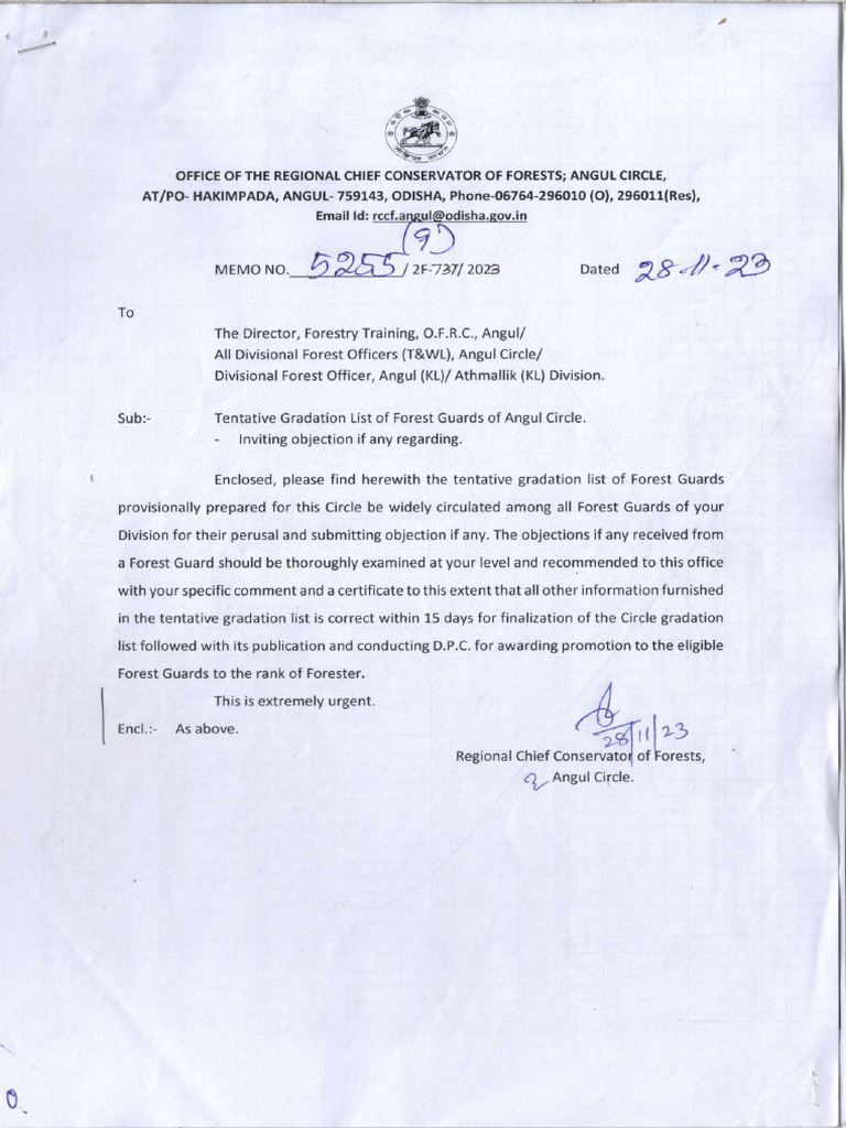Mp Pwd Sub Engineer Gradation List