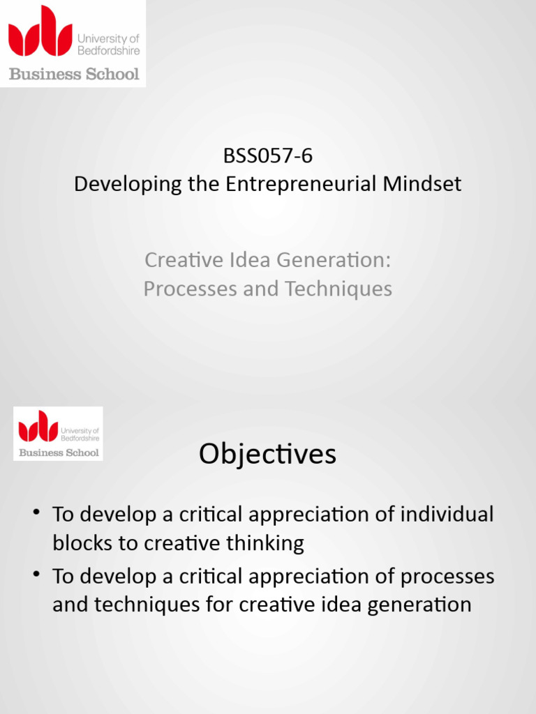 Enhancing Creative Thinking Skills | PDF | Thought | Creativity