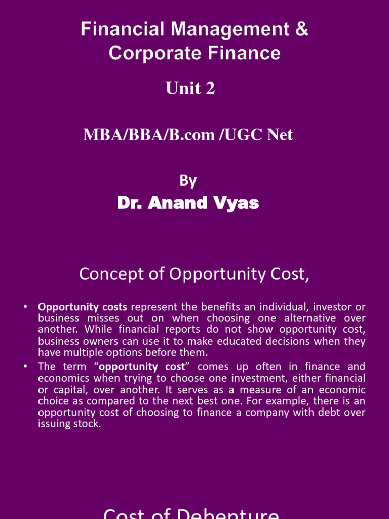 Unit 2 PDF Cost Of Capital Financial Capital
