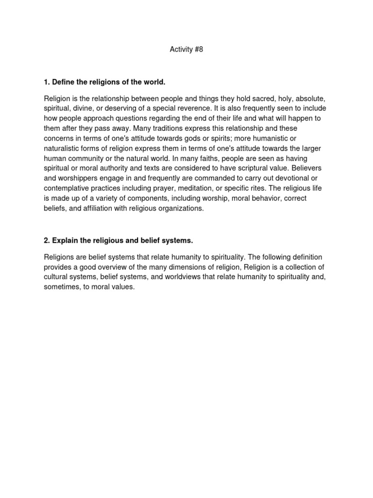 Overview of World Religions and Beliefs | PDF | Religion & Spirituality